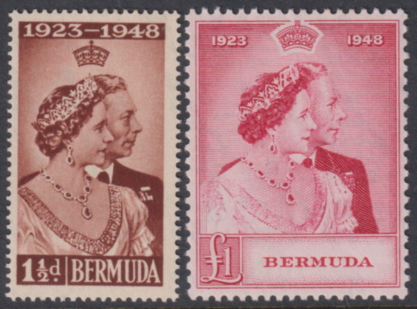 BERMUDA - 1948 'SILVER WEDDING' Set SG 125/26 MNH Cv £45 [F0085]