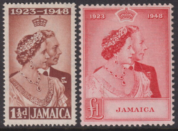 Jamaica - 1948 Silver Wedding Set SG 143/44 MNH Cv £ 28 [F0095]
