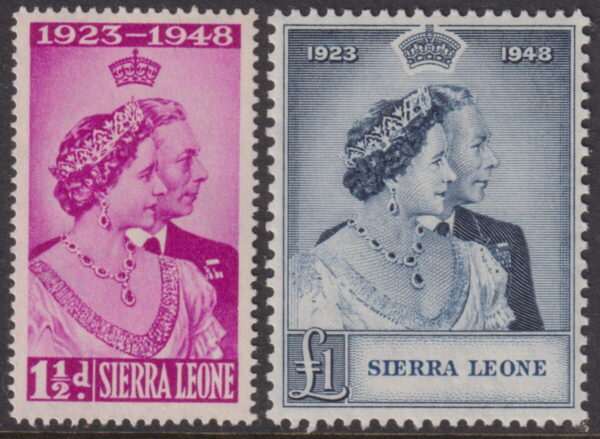 Sierra Leone - 1948 Silver Wedding Set SG 203/204 MNH Cv £ 30 [F0106]
