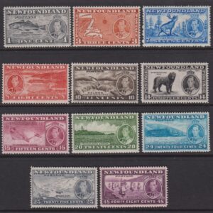 NEWFOUNDLAND - 1937 CORONATION Set to 48c MLH Cv £ 55 [F0119]