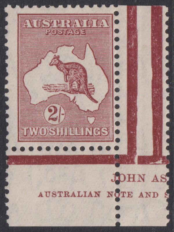 AUSTRALIA  Roos - 1932 CofA Wmk 2/- MAROON  SG 134 MNH Cv £15 [F0210]