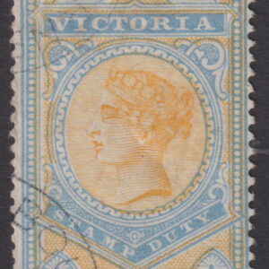 VICTORIA - 1887 £6 YELLOW & Pale BLUE  SG 325 CTO Cv £225 [F0229]