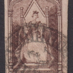 VICTORIA - 1854 2d Brownish PURPLE  SG 19 VFU Cv £50 [F0244]