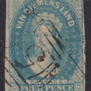 TASMANIA - 1857 4d Pale BLUE  SG 36 GU Cv £30 [F0266]