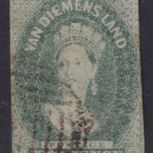 TASMANIA - 1860 2d SLATE-GREEN  SG 36 GU Cv £100 [F0268]