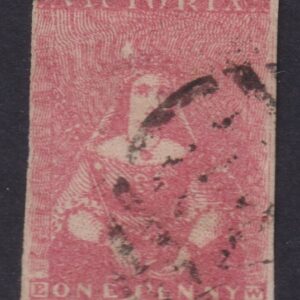 VICTORIA - 1850 1d Dull ROSE  SG 9 Used Cv £200 [F0278]
