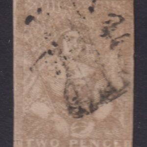 VICTORIA - 1851 2d DRAB  SG 17a GU Cv £110 [F0280]