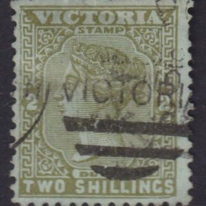 VICTORIA - 1893 2/- OLIVE-GREEN  SG 304 FU Cv £8 [F0286]