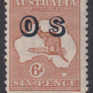 AUSTRALIA  Roos - 1932 CofA Wmk 6d CHESTNUT OS  SG Ø133 MNH Cv $125 [F0487]