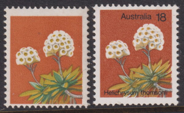AUSTRALIA - 1975 18c FLOWER Misisng Colour    MNH Cv £45 [F0514]