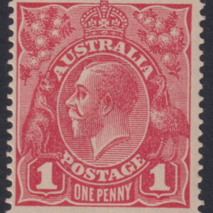 AUSTRALIA  KGV Heads - 1914  Single Wmk 1 Penny RED  SG 21c MLH Cv £15 [F0525]