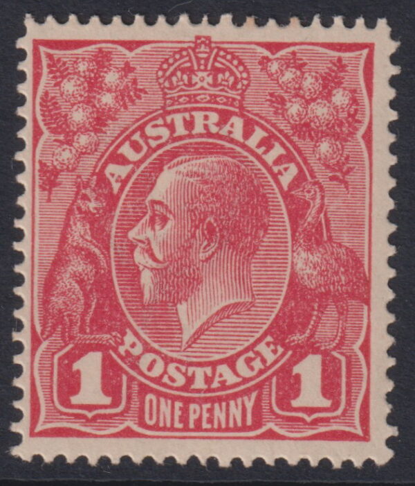 AUSTRALIA  KGV Heads - 1914  Single Wmk 1 Penny RED  SG 21c MLH Cv £15 [F0525]