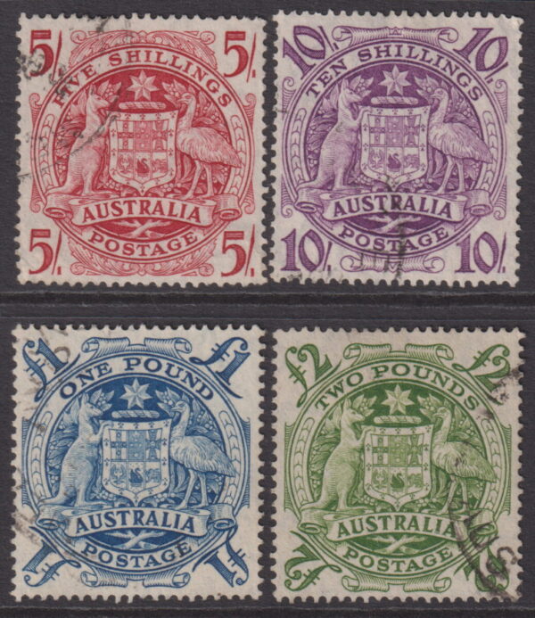 AUSTRALIA   - 1949 Set to £2 ARMS  SG 224a/d FU Cv £20 [F0538]
