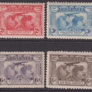 AUSTRALIA - 1931 to 6d Kings-Smith Airmails  SG 121/3 + 139 MLH Cv £40 [F0539]
