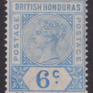 BRITISH HONDURAS - 1891 6c 'ULTRAMARINE'  SG 56 MH Cv £15 [F0757]