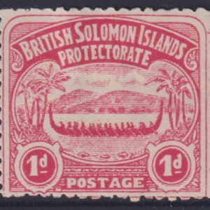 BRITISH SOLOMON IS. - 1907 1d 'ROSE-CARMINE'  SG 2 MH Cv £24 [F0763]