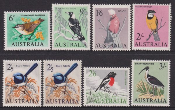 AUSTRALIA - 1964 Birds Set to 3/- 'IBIS'  SG 363-369 MNH Cv £20 [F0807]