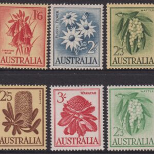 AUSTRALIA - 1959 Flowers Set to 3/- 'WARATAH'  SG 322-326 MNH Cv £14 [F0808]