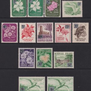 NORFOLK ISLAND - 1966 Set to $1 on 10/- 'EMERALD'  SG 60/71 MNH Cv £10 [F0813]