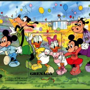 DISNEY - Grenada - 1988 'SEOUL OLYMPICS - Parade of Athletes' Miniature Sheet MNH [F0855]