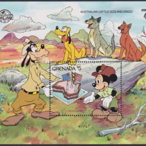 DISNEY - Grenada - 1988 'SYDPEX - Mickey with a Birthday Cake' Miniature Sheet MNH [F0914]