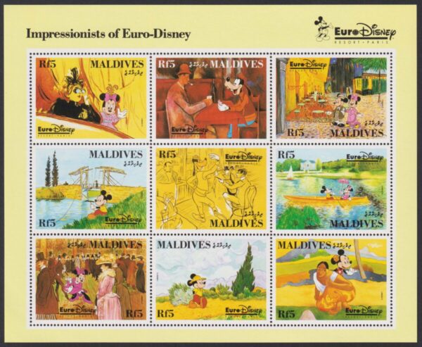 DISNEY - Maldives - 1992 'OPENING OF EURO DISNEY' Sheetlet MNH [F0834]
