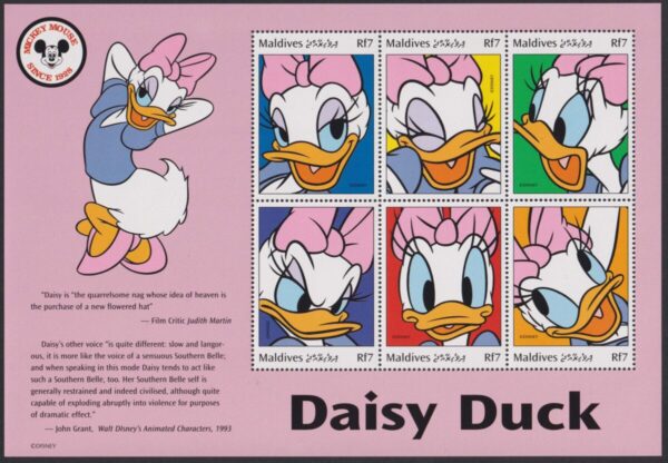 DISNEY - Maldives - 1999 'MICKEY'S 70th BIRTHDAY - Daisy Duck' Miniature Sheet MNH [F0845]