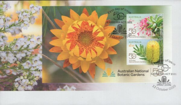 AUSTRALIA - 2020 'NATIONAL BOTANIC GARDENS' Miniature Sheet First Day Cover [F1003]