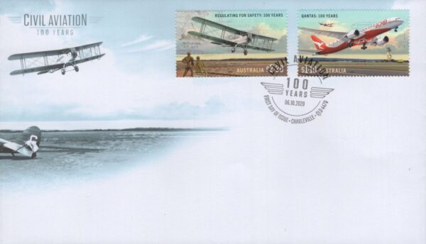 AUSTRALIA - 2020 'CIVIL AVIATION 100 YEARS' First Day Cover [F1006]