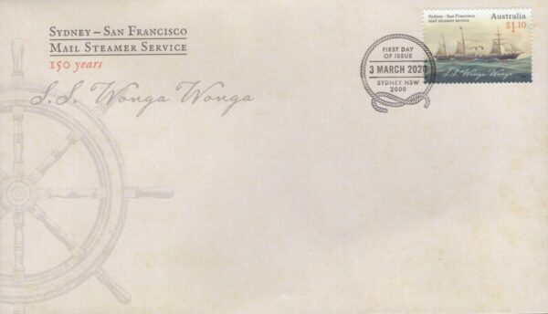 AUSTRALIA - 2020 'SYDNEY-SAN FRANCISCO MAIL STEAMER SERVICE 150 YEARS' First Day Cover [F0989]