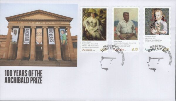 AUSTRALIA - 2021 '100 YEARS OF THE ARCHIBALD PRIZE' First Day Cover [F1020]