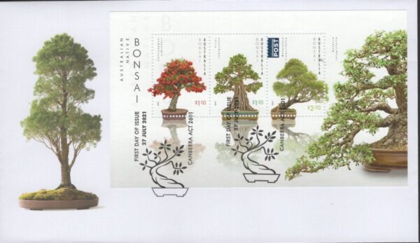 AUSTRALIA - 2021 'NATIVE BONSAI' Miniature Sheet First Day Cover [F1025]