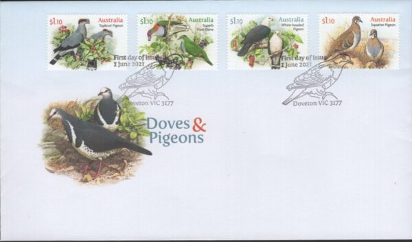 AUSTRALIA - 2021 'DOVES & PIGEONS' First Day Cover [F1027]