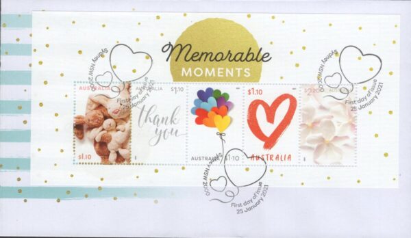 AUSTRALIA - 2021 'MEMORABLE MOMENTS' Miniature Sheet First Day Cover [F1045]