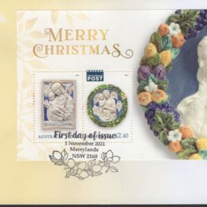 AUSTRALIA - 2021 'MERRY CHRISTMAS' Miniature Sheet First Day Cover [F1031]