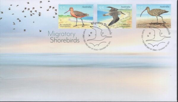 AUSTRALIA - 2021 'MIGRATORY SHOREBIRDS' First Day Cover [F1046]