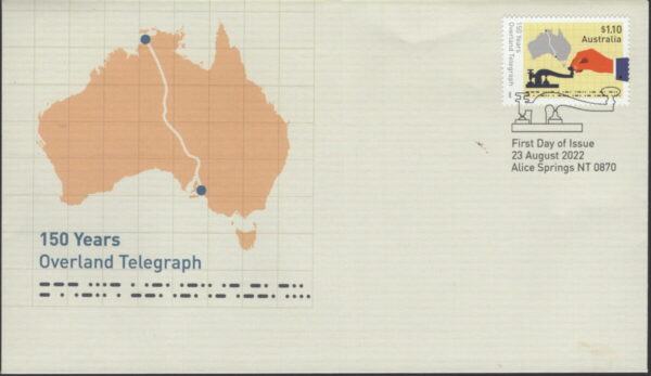 AUSTRALIA - 2022 '150 YEARS OVERLAND TELEGRAPH' First Day Cover [F1064]