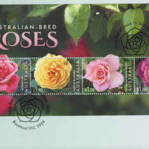 AUSTRALIA - 2022 'AUSTRALIAN BRED ROSES' Miniature Sheet First Day Cover [F1072]