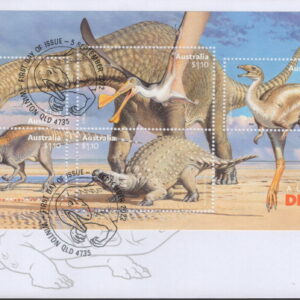 AUSTRALIA - 2022 'DINOSAURS' Miniature Sheet First Day Cover [F1068]
