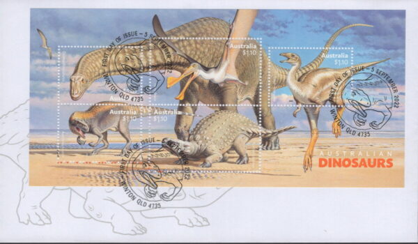 AUSTRALIA - 2022 'DINOSAURS' Miniature Sheet First Day Cover [F1068]