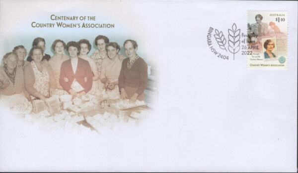 AUSTRALIA - 2022 'CENTENARY of the COUNTRY WOMEN'S ASSOCIATION' First Day Cover [F1078]