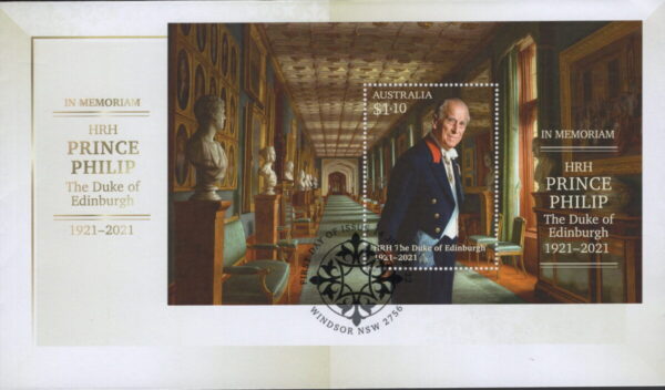 AUSTRALIA - 2022 'IN MEMORIAM - HRH PRINCE PHILIP' Miniature Sheet First Day Cover [F1086]