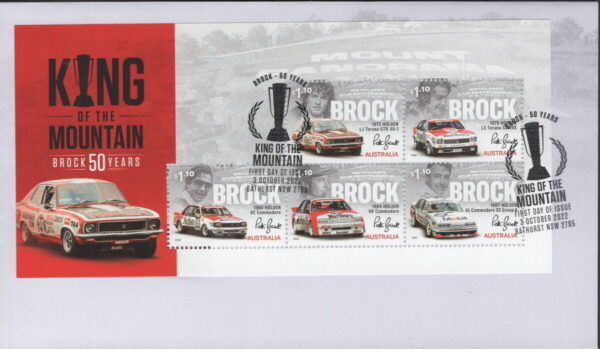 AUSTRALIA - 2022 'KING OF THE MOUNTAIN - Brock 50 Years' Miniature Sheet First Day Cover [F1088]