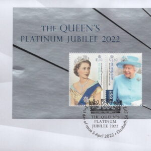 AUSTRALIA - 2022 'QUEEN'S PLATINUM JUBILEE' Miniature Sheet First Day Cover [F1101]