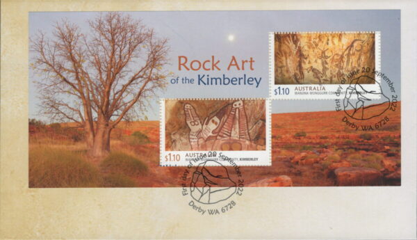 AUSTRALIA - 2020 'ROCK ART OF THE KIMBERLEY' Miniature Sheet First Day Cover [F1097]