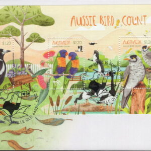 AUSTRALIA - 2023 'AUSSIE BIRD COUNT' Miniature Sheet First Day Cover [F1440]