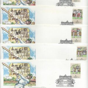 AUSTRALIA - 1984 'ADELAIDE OVAL CENTENARY TEST ' First Day Cover Set of 5 [A4114]