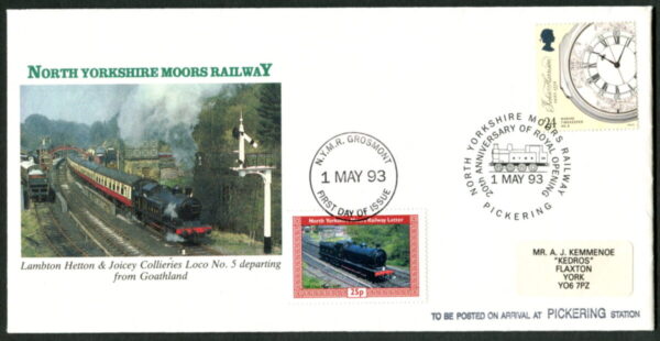 GREAT BRITAIN - 1993 'NORTH YORKSHIRE MOORS RAILWAY' First Day Cover [A8490]