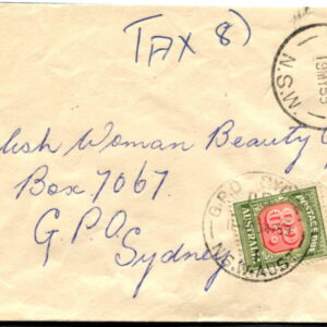 AUSTRALIA - 1959 8d POSTAGE DUE 'GREEN & RED' on Cover [A9072]