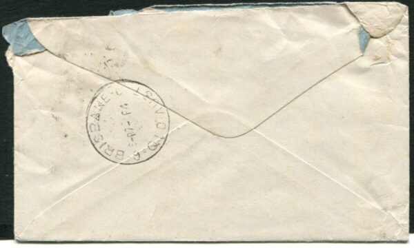 AUSTRALIA - 1943 4d POSTAGE DUE 'GREEN & RED' on Cover [A9083]